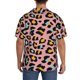 thumbnail image 3 of Balery Leopard Camisa Casual de Manga Corta con Botones para Hombre, Texturizada, Estilo Cubano, para Playa, Verano-3X-Large, 3 of 5