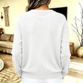 thumbnail image 3 of cocolona Texture Knitted Sweater for Women Crew Neck Long Sleeve Casual Sweater Solid Color Trendy Fall Winter Sweater, 3 of 6