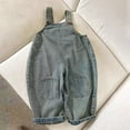 thumbnail image 3 of Tiijoy Toddler Girls Denim Suspenders Jumpsuit Dungarees Relaxed Fit Jean Overalls, Sizes 2-3, 3 of 4
