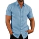 thumbnail image 1 of Camisa Sonducket De Hombre Azul L Con Botones Manga Corta Verano, 1 of 5