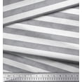 thumbnail image 2 of Soimoi Gray Cotton Voile Fabric Watercolor Stripe Decor Fabric Printed Yard 56 Inch Wide, 2 of 3