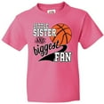 thumbnail image 3 of Inktastic Little Sister and Biggest Fan- Basketball Player Youth T-Shirt, 3 of 5