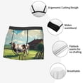 thumbnail image 3 of Balery Prairie Pasture Cow Calzoncillos bóxer para hombre, ropa interior de algodón suave y transpirable con cinturilla de nailon-Small, 3 of 5