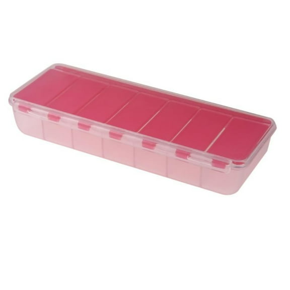 UDIYO Portable 7 Compartments Travel Pill Box Medicine Drug Storage Container Case