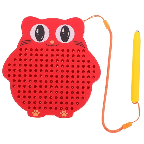 Mini Magnetic Bead Board Owl Shaped Magnetic Drawing Board Magnetic Travel Toy Drawing Stylus Magnet Tablet Pad Erasable for Educational