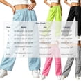 thumbnail image 3 of Women Quick Dry Casual Sweat Pants, Elastic Drawstring High Waist Wide Leg Trousers, Lightweight Breathable Joggers for Sports Street Daily Wear Pink M(M), 3 of 6