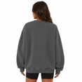 thumbnail image 5 of UDAUDU Womens Oversized Sweatshirts Crewneck Long Sleeve Fleece Pullover Tops Fall Y2k Sweater Cute Hoodies Dark Gray L, 5 of 7