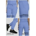 thumbnail image 4 of Stat Medical Wear Women’s Scrubs Set - 2 Pocket V-Neck Scrub Top with 5 Pocket Joggers Pant Set 100210 (Size M, Color CEIL), 4 of 7