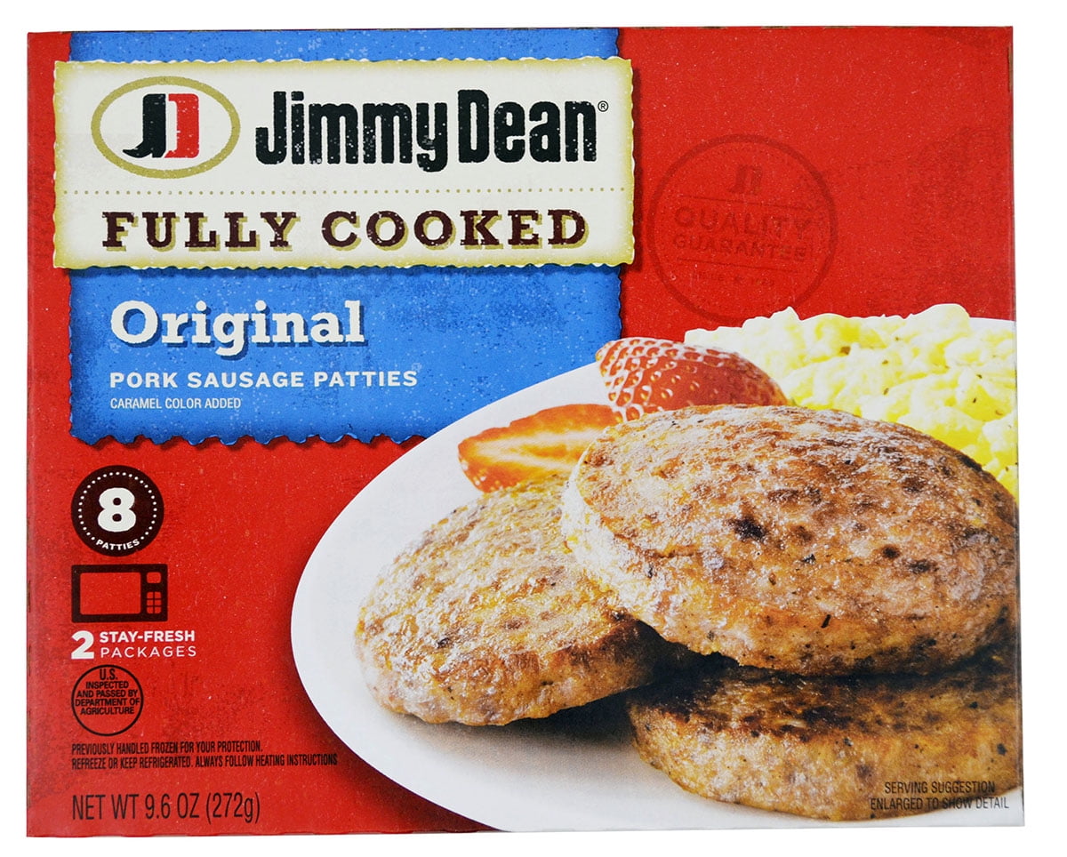 Jimmy Dean Fully Cooked Original Pork Sausage Patties - 8 CT - Walmart.com