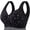 Black, variant on Daisy Bras for Older Women Floral Plus Size Bra Wireless Front Closure Bras for Senior Daisy Comfort Tshirt Bra