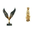 thumbnail image 1 of Estatua de la casa,Estatua de ala hecha a mano,artesanía de resina para cafetería,Figura de guepardo,Figura de guepardo dorado,adorno de escritorio moderno,Adorno de mesa con estatua de, 1 of 8