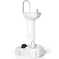 thumbnail image 1 of Gymax Lavabo Portable pour Camping, Support de Lavabo avec Roues et Pompe à Pied, 1 of 9