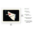 thumbnail image 2 of The Cigarette (La Cigarette) - Lady Smoking - Vintage French Advertising Poster by René Gruau - Fine Art Matte Paper Print (Unframed) 20x26in, 2 of 4
