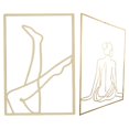 thumbnail image 1 of 2x Figura de Mujer Decoración de Dibujo Lineal Estético, 1 of 9