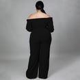 thumbnail image 5 of AURA Women One Shoulder Jumpsuit Plus Size High Waist Wide Leg Casual Elegant Outfit, 5 of 6