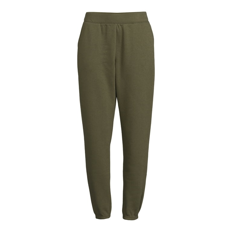 Time & Tru Women's Core Fleece Cinch Pants with Pockets 