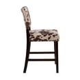 thumbnail image 3 of Linon Corey 24" Mid Back Indoor Udder Madness Counter Stool, Espresso/Brown Cow Print, 3 of 11