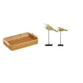 thumbnail image 1 of Juego De Cesta De Frutas Tejida, Cuenco Para Aperitivos Y Plato De Pan Con Estatuas De Pájaros De Madera Y Figuras De Animales, Esculturas Modernas Para Decoración De Escritorio Y Dormitorio., 1 of 8