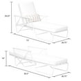 thumbnail image 6 of Novogratz Poolside Gossip, Connie Outdoor Chaise Lounge, White, 6 of 13