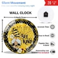 thumbnail image 3 of Decorative Clocks： Bee Honeycomb Gnome Glass Wall Clock ，Bee Kind Wall Clock for Homes, Bars, Offices, Man Caves, Garages, And Living Rooms. Also Makes A Great Gift. Style 12×12inch(30×30cm), 3 of 8