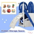 thumbnail image 2 of Toddler Climber and Slide Set 4 in 1,Kids Playground Climber Freestanding Slide Playset with Basketball Hoop Play Combination for Babies Indoor & Outdoor,63.4"Lx31.1"Wx40.2"H,Blue, 2 of 9