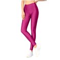 thumbnail image 4 of WLOMHUW Glossy Legging for Women Stretch Slimming Leg Athletic Leggings Lightweight Pants for Dance Hot Pink S, 4 of 7