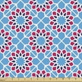 thumbnail image 1 of Abstract Fabric by the Yard, Oriental Mediterranean Inspired Repetitive Style Floral Motifs Pattern, Decorative Upholstery Fabric for Sofas and Home Accents, Quartz and Dark Pink by Ambesonne, 1 of 5