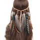 thumbnail image 2 of Diadema con pompón de plumas étnicas vintage, diadema con cuerda para el cabello para damas y niñas BLESIY Boho Tassel diadema, 2 of 8