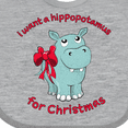 thumbnail image 4 of Inktastic I Want a Hippopotamus for Christmas Boys or Girls Baby Bib, 4 of 4
