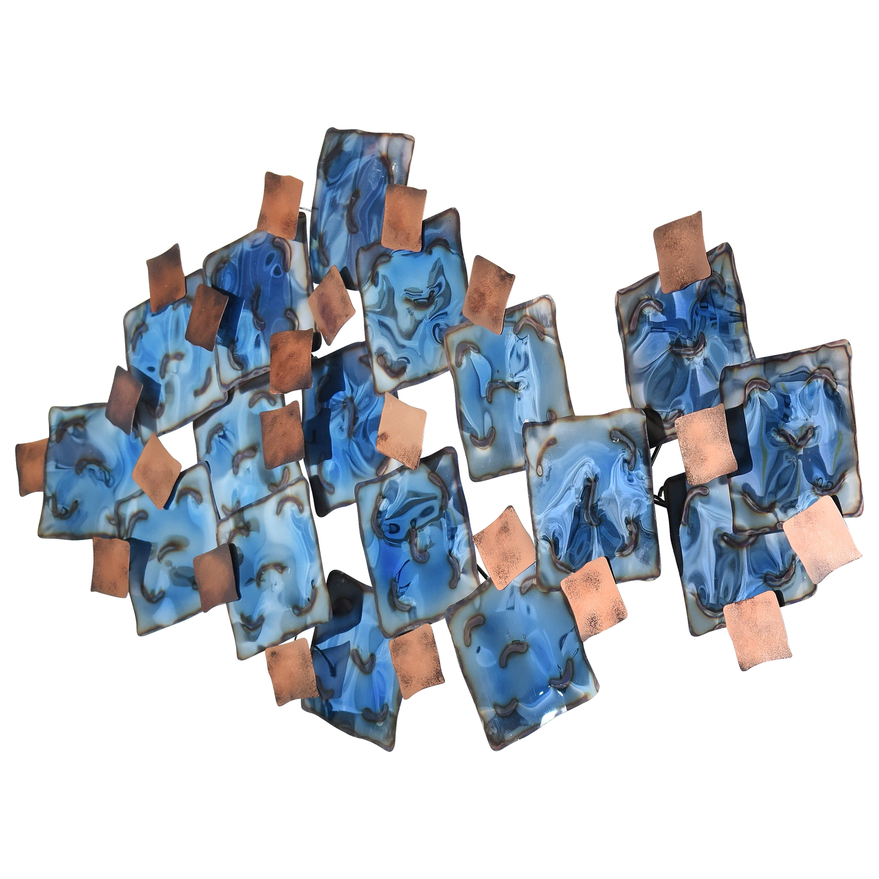 Empire Art Direct Mesh Hand Painted Etched Metal Wall Sculpture, 48.8" x 26.0" x 2.8", Ready to Hang