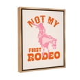 thumbnail image 4 of Stupell Industries Not My First Rodeo Phrase Animals & Insects Painting Brown Floater Framed Canvas Art Print Wall Art, 25 x 31, 4 of 10
