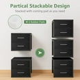 thumbnail image 5 of Stackable Storage Drawers Narrow Closet Organizers and Storage Fabric Black 2, 5 of 17
