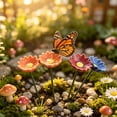 thumbnail image 3 of 6 Pack Ceramic Bee Water Feeder, Pollinator Water Station, Flower Garden Stake Weather‑Resistant Floral Ground Stake For Outdoor Yard Patio Backyard Garden Decoration(Colorful3-8.27"), 3 of 6