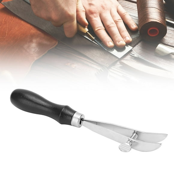 Creaser Borde Ajustable Creaser de Acero Acesorios inoxidables de Cuero de Cuero de Herramienta de Cuero.
