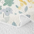 thumbnail image 5 of Erosebridal Cartoon Bunny Rabbit Twin Quilt Set for Girls, Kawaii Floral Leaf Twin Coverlet Set, 2 Pieces, 5 of 7