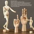 thumbnail image 4 of Wooden Hand Model, Lifelike Details and Texture Hand Art Mannequin Figure Non Slip Fabric Wooden Artists Hand Tool for Sample Display and Home Decoration, 4 of 7