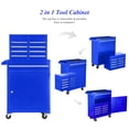 thumbnail image 5 of 1 Set of Metal Removable 5-Drawer Tool Box with Base Cabinet and 1 Adjustable Shelf, with 4-Inch Casters (Both Without Brakes) + 1 Handle, 5 of 7