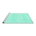 thumbnail image 2 of Ahgly Company Machine Washable Indoor Rectangle Solid Turquoise Blue Modern Area Rugs, 7' x 9', 2 of 4