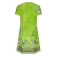 thumbnail image 5 of QIPOPIQ Robes de Fête pour Femmes Manches Courtes Tendance Col Rond Imprimé Chandail Robe d'Été Robe Offres 2023, 5 of 5