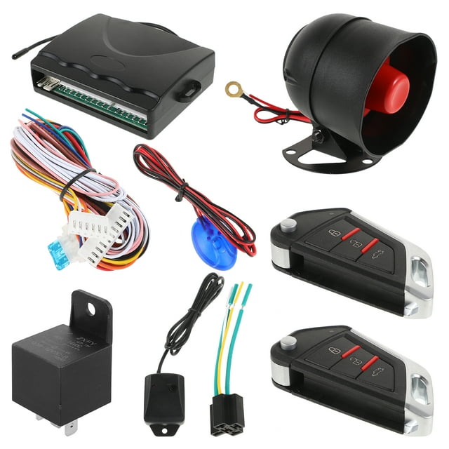 KAKOWELY alarm 1 Set Car Alarm Security System Universal Car Remote Starter Central Locking Anti-Theft System Easy Installation Car Alarm for Enhanced Vehicle Security