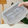 thumbnail image 6 of Insulated & Sealed Compartment Lunch Box, 1400ML Bento Container with Utensil, Microwave & Dishwasher Safe, BPA-Free for Office, Work, Adults, 6 of 6