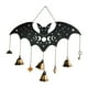 thumbnail image 1 of Campana de viento de Halloween con forma de animal, colgante decorativo espeluznante. Murciélago, 1 of 9