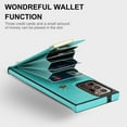 thumbnail image 4 of Mantto for Samsung Galaxy Note20 Ultra Back Wallet Case with Card Holder, Magnetic Clasp 3 Card Slots RFID Blocking Premium PU Leather Shockproof Anti-Scratch Wallet Phone Case, Mint, 4 of 7