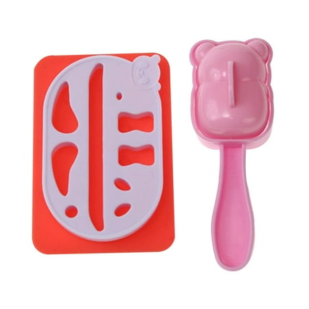 

1Pc Rice Ball Cartoon Mould Cute Animal Shape Sushi DIY Mould PP Kitchen Making Tool pink