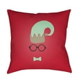 thumbnail image 1 of Surya HDY018-2020 20 x 20 x 4 in. Elf Square Throw Pillow, Red & Green, 1 of 2