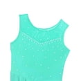 thumbnail image 3 of Miaeowve Kids Girls Figure Skating Dress Lyrical Dance Performance Sleeveless Rhinestones Mesh Tank Leotard Ballet Dresses Mint Green 10, 3 of 7