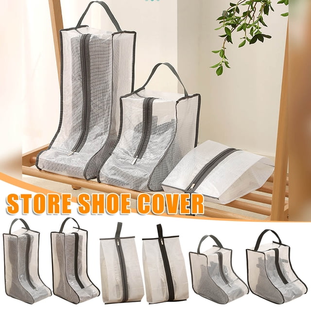 Iumwxz Organizers and Storage Boots Storage Shoe Cover Transparent Mildew-Proof Boots Short Boots Protective Cover Dresser Shelf Cabinet F Pvc Tax Free Weekend