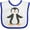 White and Royal, variant on Inktastic Penguin Boys or Girls Baby Bib