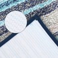 thumbnail image 4 of Unique Bargains Striped Bathroom Mat Soft Non-Slip Quick Dry Bath Rugs Blue 20" x 32", 4 of 7