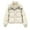 Beige, variant on Wutalume Women's Hooded Coat Ladies Winter Cotton Coat Thickened Warm Jacket, Solid Color, Loose Fit, Fashionable Design with Stand Collar, Ideal for Casual and Outdoor Wear,Beige L